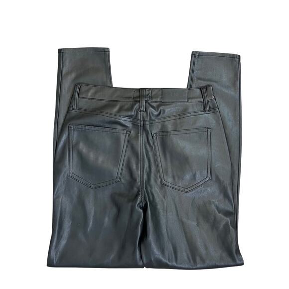 Pistola Faux Leather Pants in Black Size 26 Zip Fly Tapered Leg Pockets Gothic - Picture 2 of 5